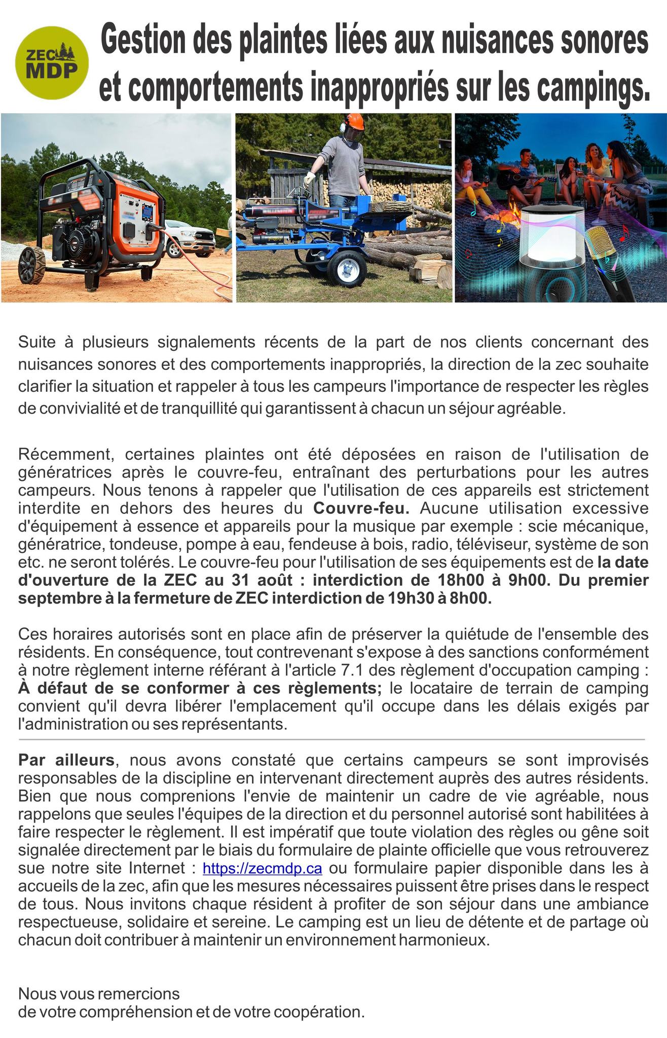 comportement camping