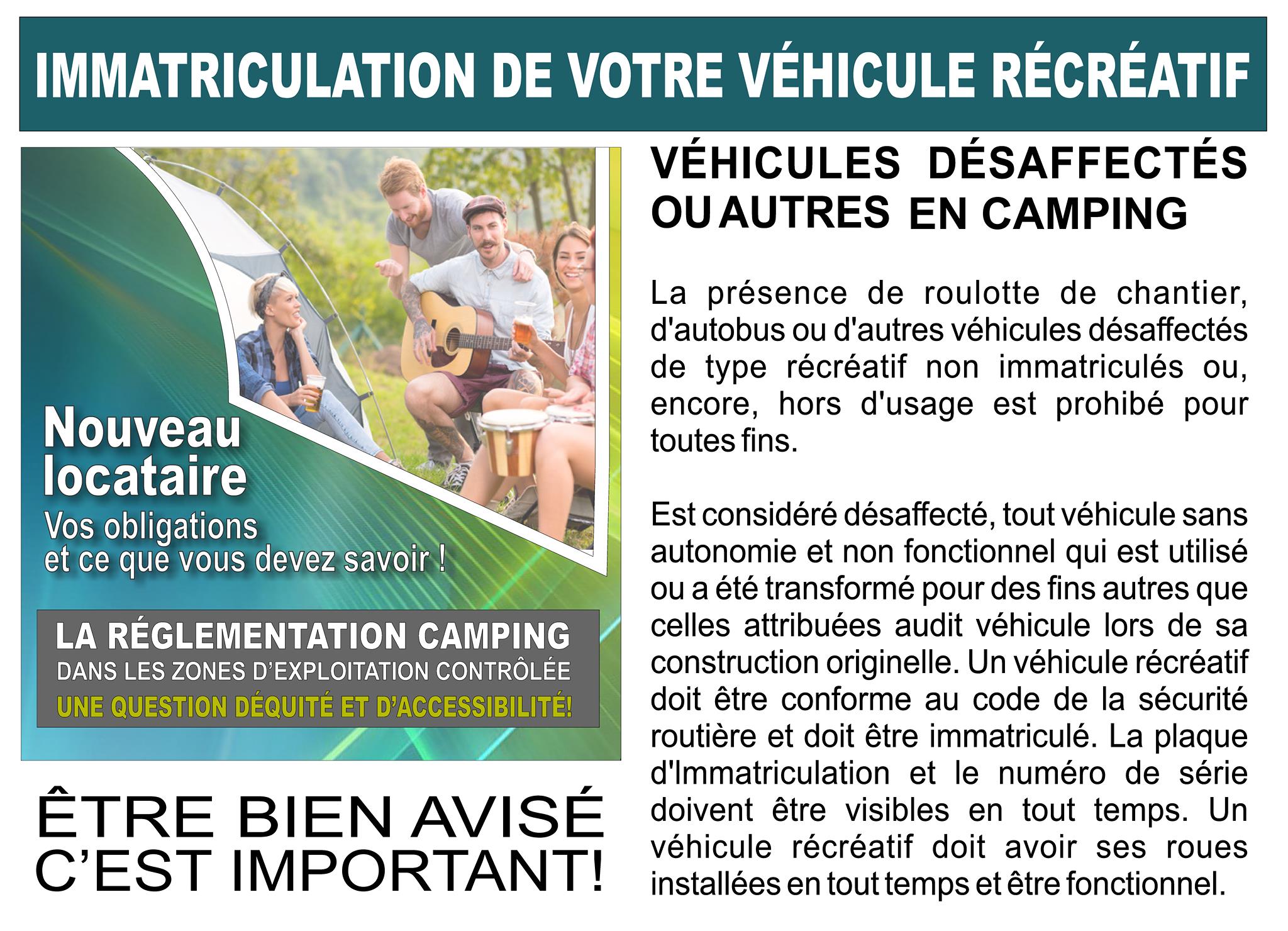 equipement immatriculation obligatoire